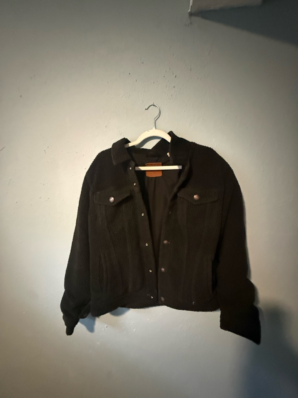 Levi’s Black Sherpa Jacket - Cozy Button-Up Coat